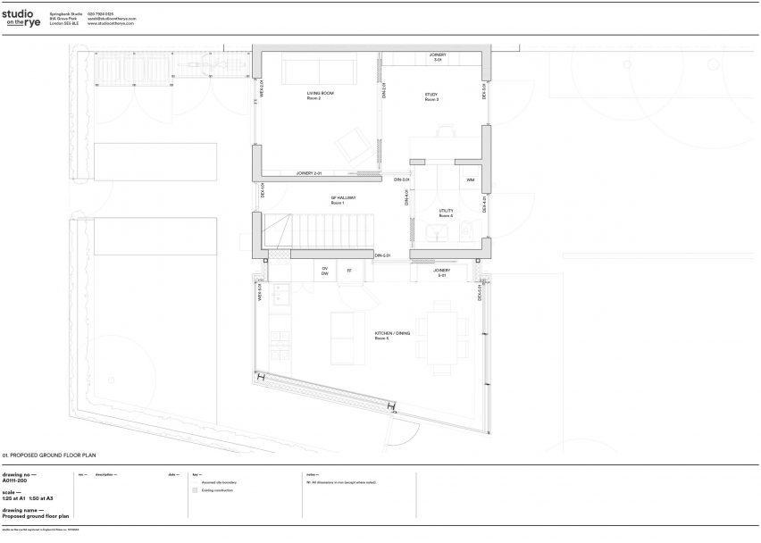 Plan of Rusty House by Studio on the Rye