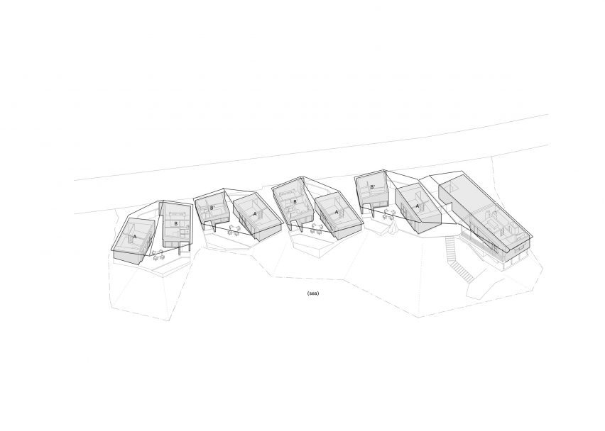 Axonometric drawing Yawn Yards by Schemata Architects