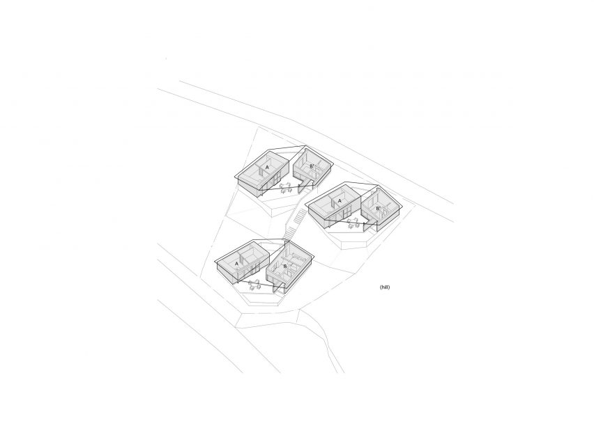 Axonometric drawing Yawn Yards by Schemata Architects