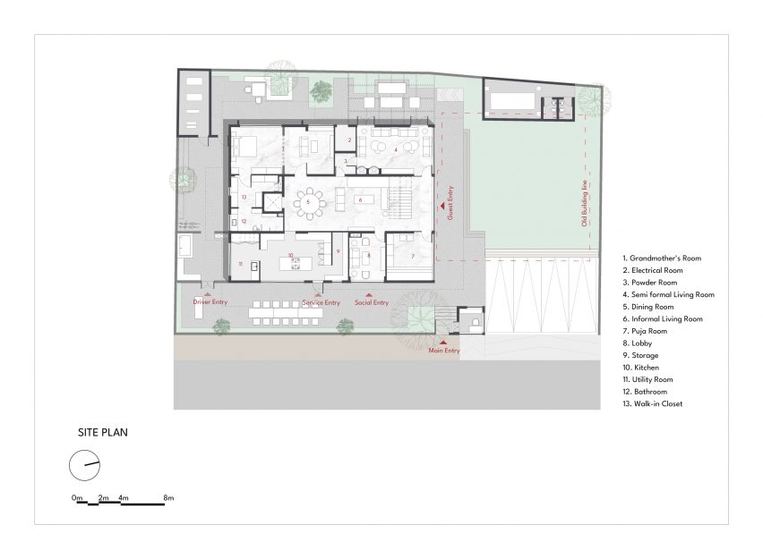 Site plan The Light House by SJK Architects