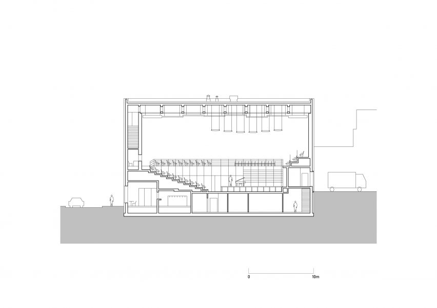 Section Concert Hall by SLAS Architekti