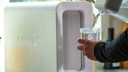 Man using Spout Water device