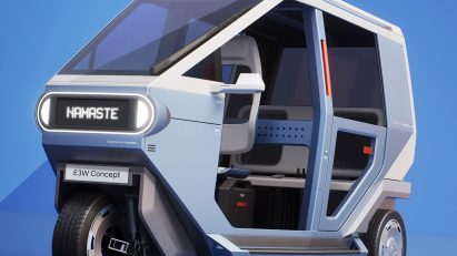 E3W electric rickshaw concept by Hyundai and TVS Motor Company