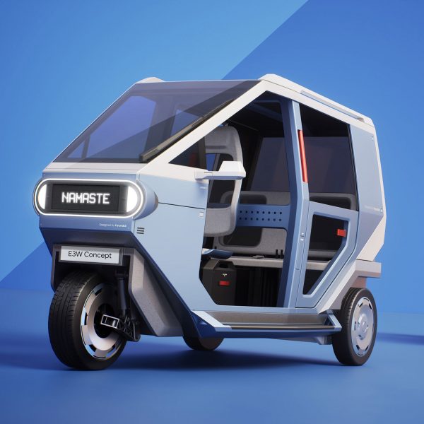 E3W electric rickshaw concept by Hyundai and TVS Motor Company