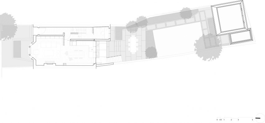 Ground floor plan BR House by Studio Hallett Ike