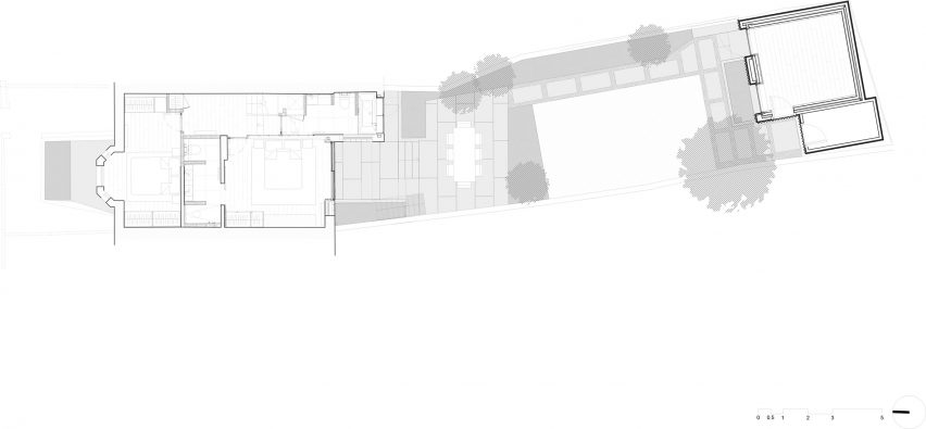 Lower ground floor plan BR House by Studio Hallett Ike