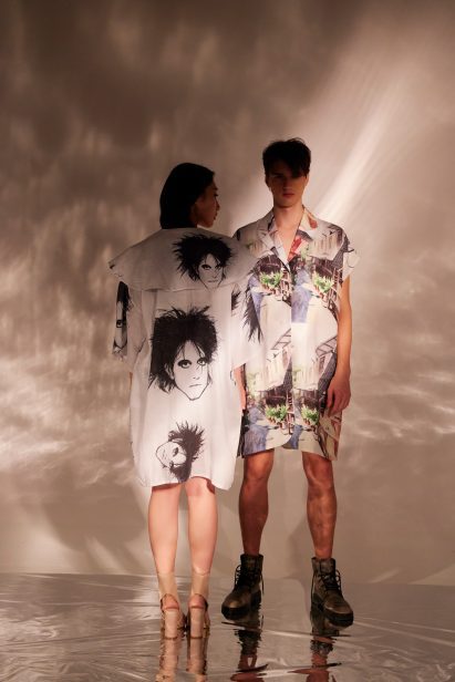 clothing emblazoned with graphic prints by Simonssister