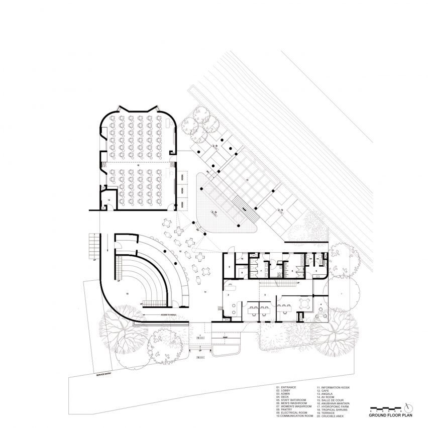Ground floor plan Tapmi Centre by The Purple Ink Studio
