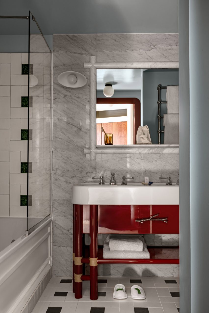 Bathroom wash basin and cabinet
