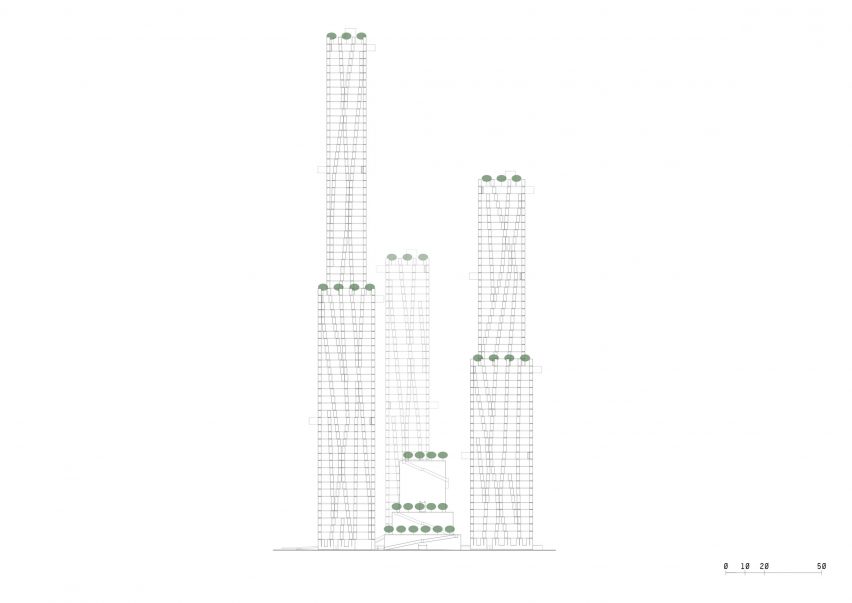 Elevation of Rruga Adem Jashari by Valerio Olgiati