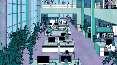 Illustration of an office