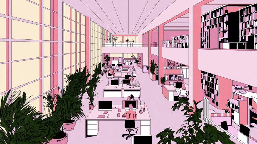 Workplace illustration by Marie Mohanna