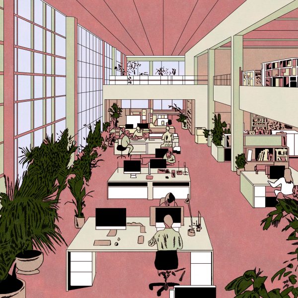 Marie Mohanna illustration of an office