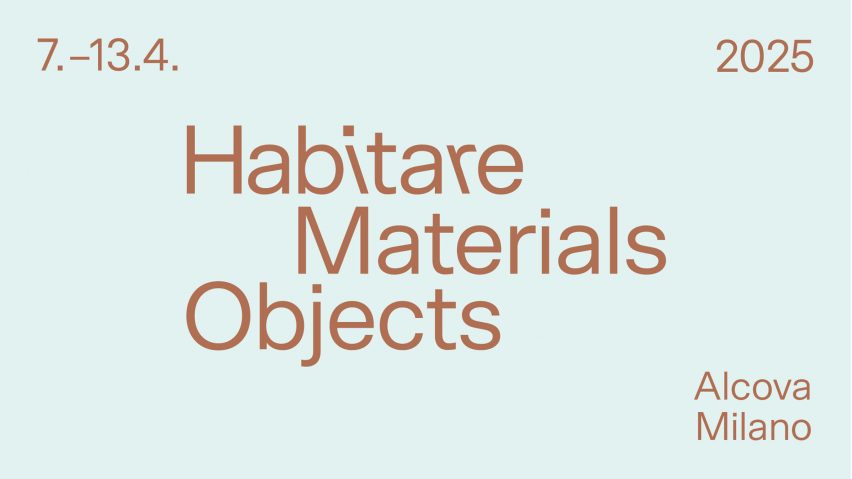 Graphic for Habitare Materials and Objects exhibition during Milan design week 2025