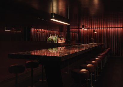 Communal table of Lina Stores Shoreditch by A-nrd