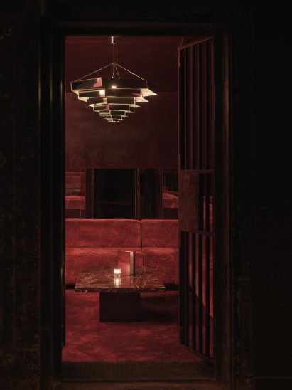 Bank vault booth of Lina Stores Shoreditch by A-nrd