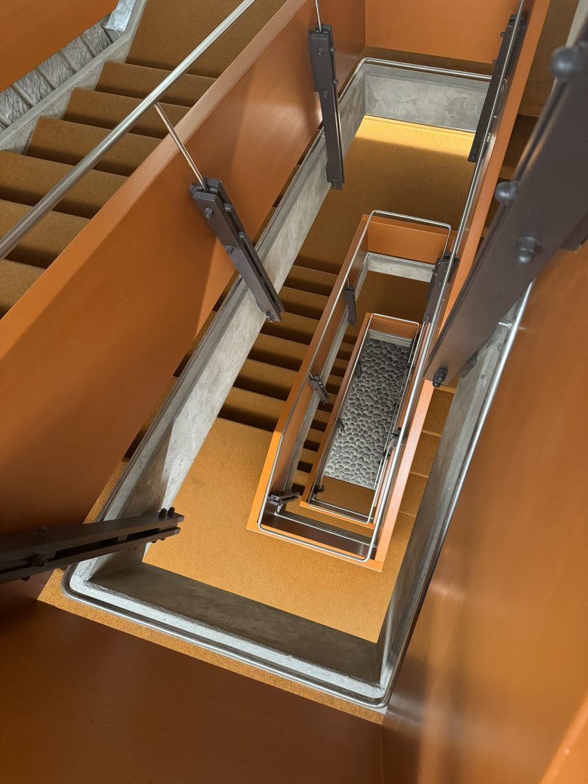 Orange stairwell