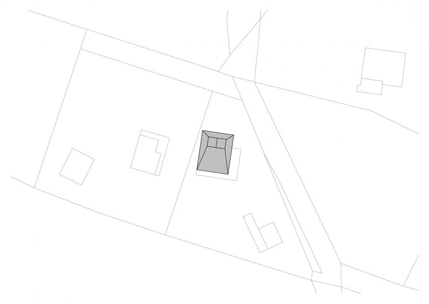 Plan of Skylight Hut by Atelier Hajný