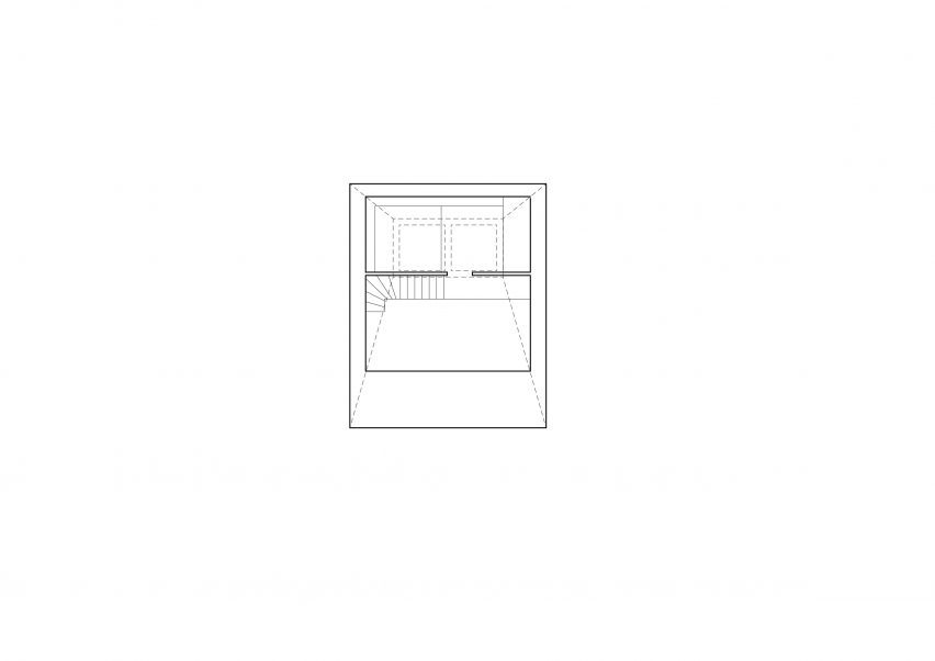 Plan of Skylight Hut by Atelier Hajný