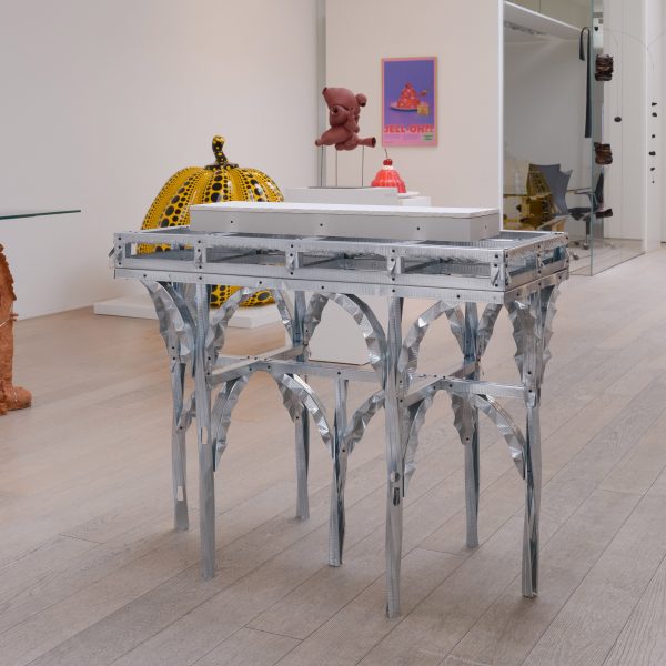 Furniture made from bent steel studs