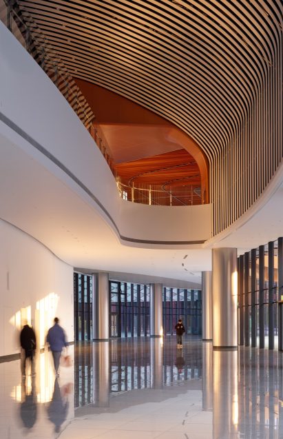 Interior of a Beijing conference centre by Zaha Hadid Architects