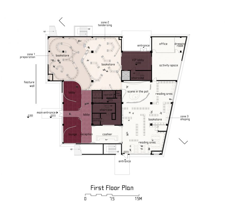 First floor plan of Ceramic Pages by Wutopia Lab
