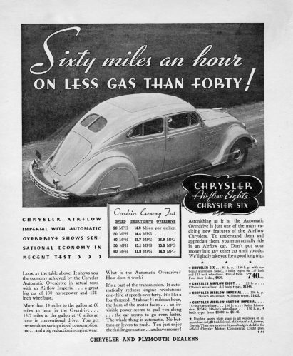 Chrysler Airflow advertising