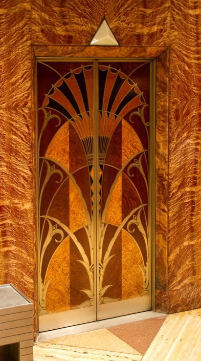 Elevator door in the Chrysler Building