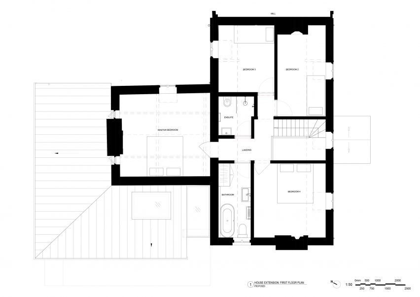 Plan of Mill House by Cooke Fawcett