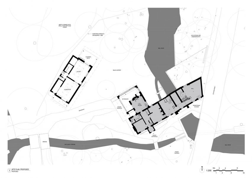 Plan of Mill House by Cooke Fawcett