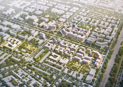 Aerial view rendering of New Tashkent