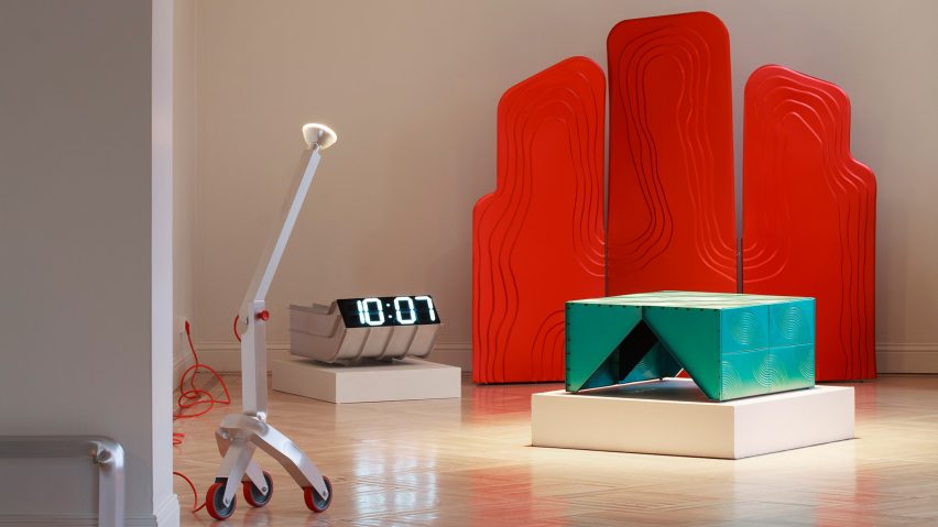 Aluminium furniture and lighting by David Taylor in Special Effects exhibition at Bukowskis in Stockholm