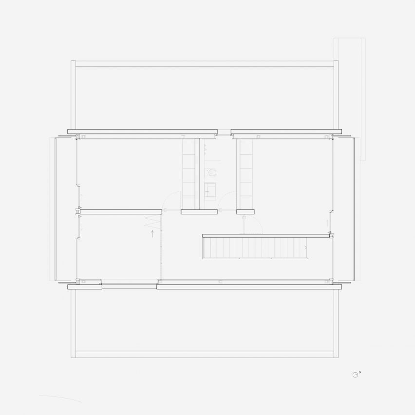 Plan of Detached House by Patrick Reuter Architecture
