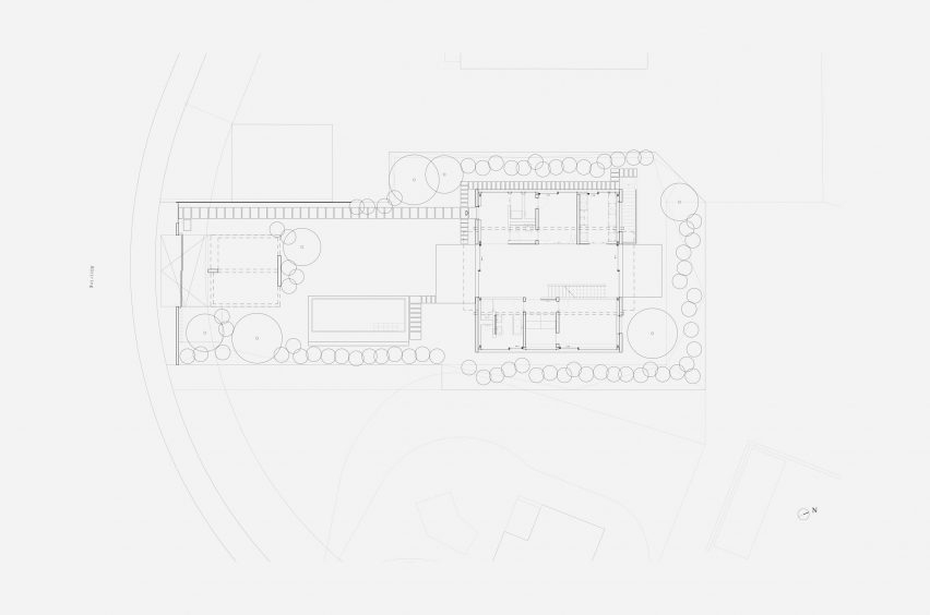 Plan of Detached House by Patrick Reuter Architecture