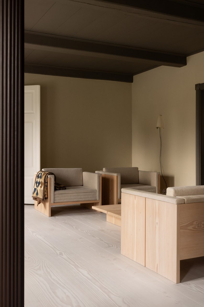 John Pawson-designed furniture in Dinesen Country Home renovation by Mentze Ottenstein
