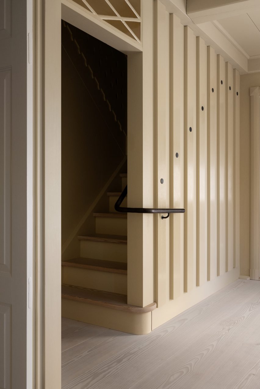 Staircase in Dinesen Country Home renovation by Mentze Ottenstein