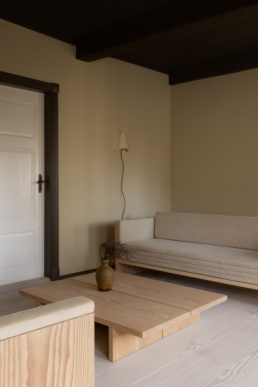 John Pawson-designed furniture in Dinesen Country Home renovation by Mentze Ottenstein