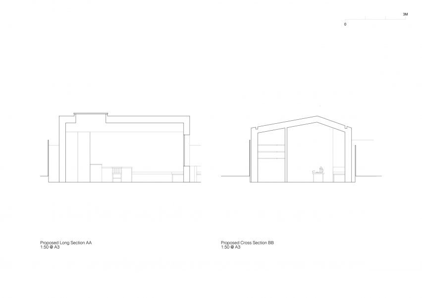 Sections of Kim-oflage studio in London garden