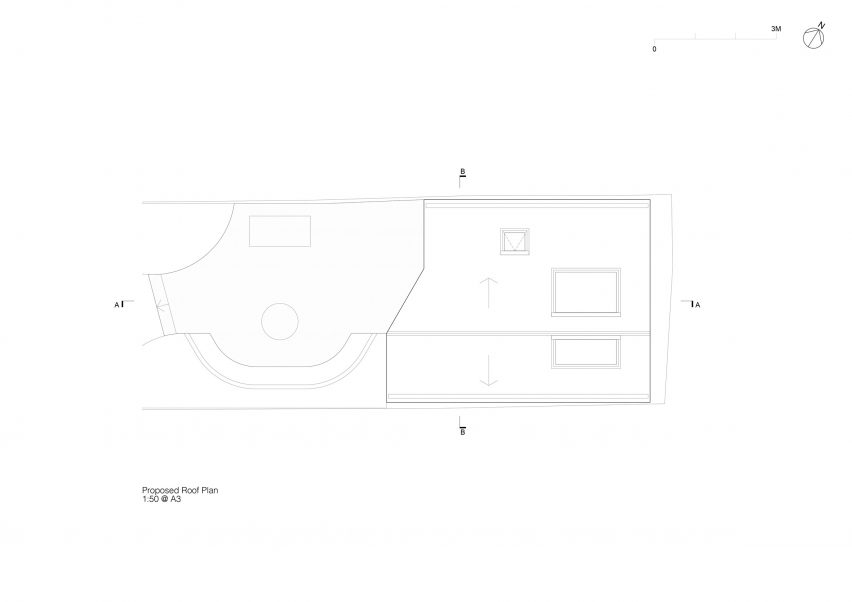 Roof plan of Kim-Oflage garden studio in London by Delve