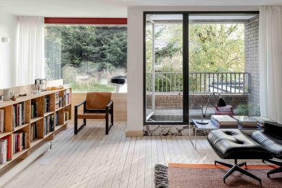 Interior view of living area within Elemental House by Archmongers