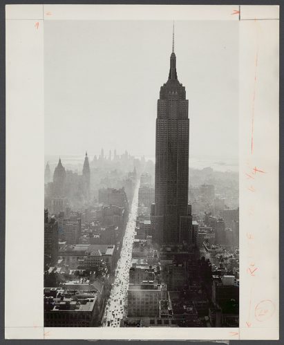Old photograph of the Empire State Building