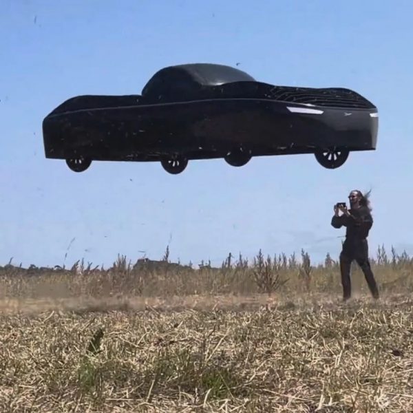 Flying electronic car take off