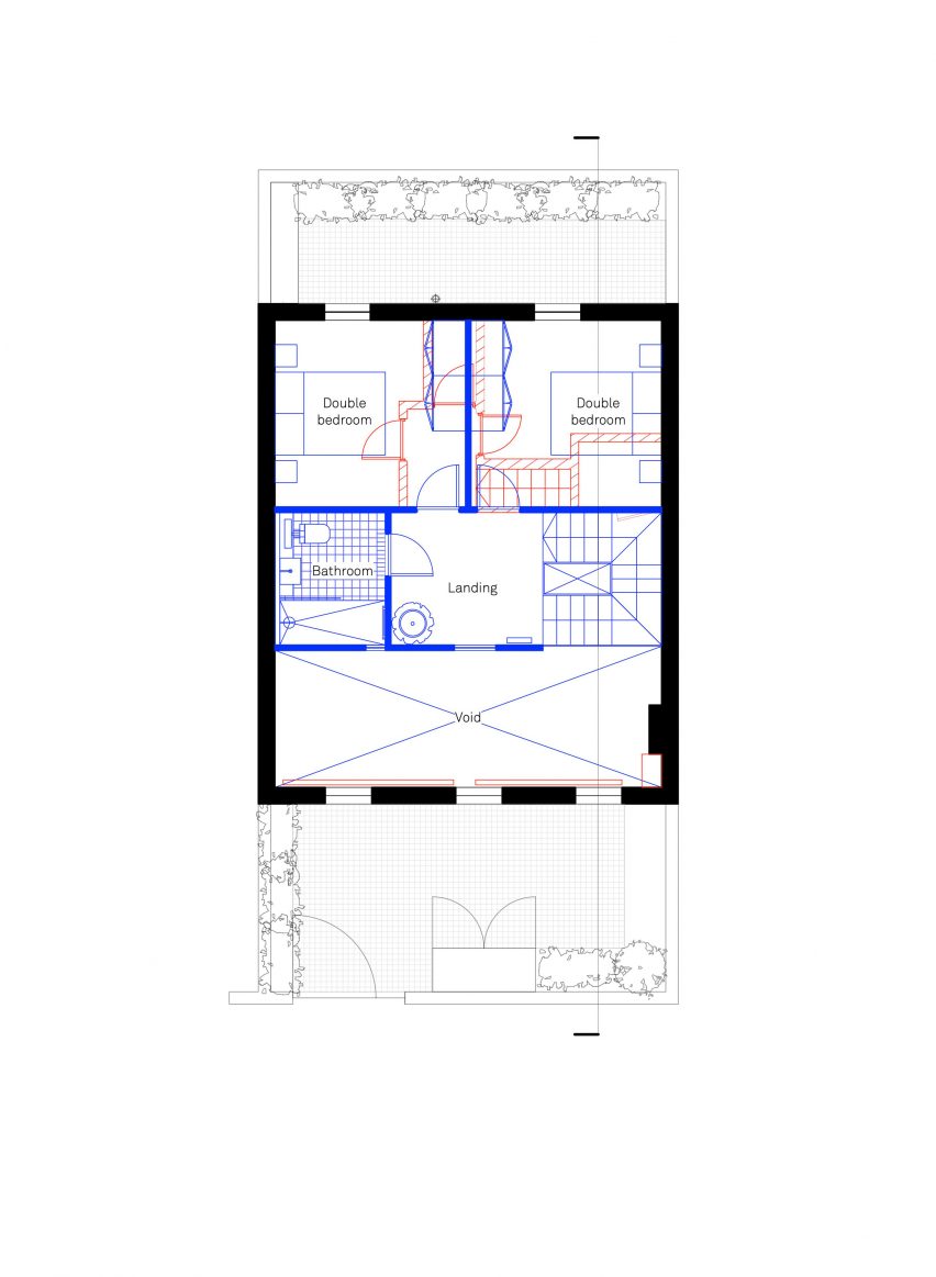 First floor plan Cobalt Coach House by Foils