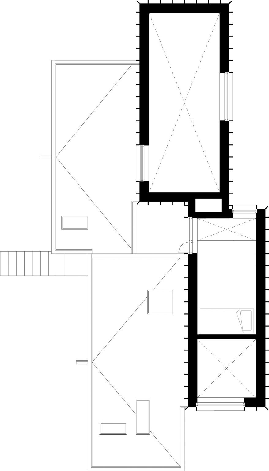First floor plan House with a Hidden Atrium by Förstberg Ling