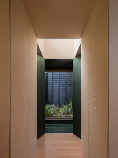 Contrast of House with a Hidden Atrium by Förstberg Ling