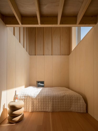 Main bedroom of House with a Hidden Atrium by Förstberg Ling