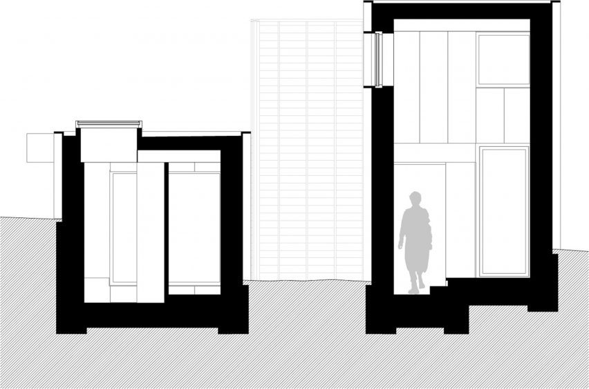 Section House with a Hidden Atrium by Förstberg Ling