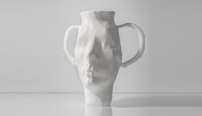 Trophy vase with face in Front's project, AI: Brilliantly Bad!