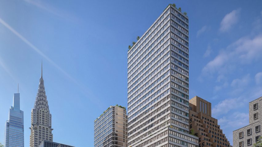 Rendering of an office building
