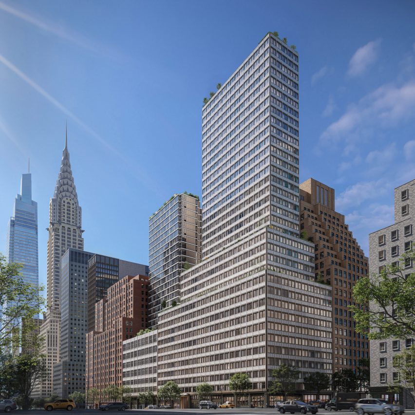 Rendering of an office building